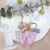Initial Keychain, Letter Keychain with Butterfly & Tassel,Cute Purple Keychain