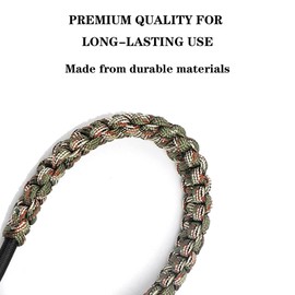 KURUGEILI Archery Bow Sling Adjustable Wrist Sling Strap Braided Bow Sling for Compound Bow Hunting Shooting