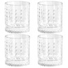 Gibson Home 4 Piece 13 Ounce Teardrop Embossed Double Old-Fashioned