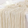 Beige Cheesecloth Table Runners 5 Pack 10Ft Rustic Boho Gauze