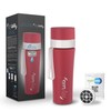 Laica MyLaica 0.5 Litre Stainless Steel Filter Sports Bottle, Red