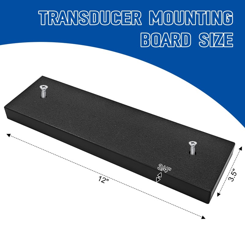 Transducer Mounting Board, Boat Transom Mounting Plate for Fish Finders