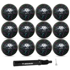 Vizari Youth Soccer Ball | Synthetic Leather Soccer Ball for Boys, Girls, and Toddlers | Durable & Waterproof for Training and Games