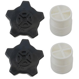 DEARCOOL New 2pcs Pool Filter Drain Caps - for Hayward S180T/S220T/S310T2, w/Gasket & Debris Screen