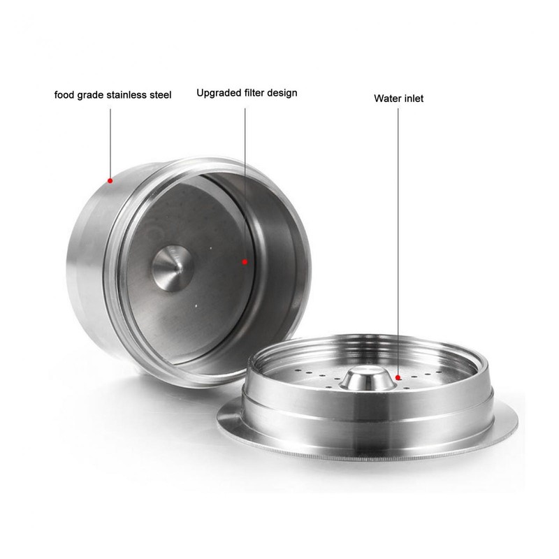 Refillable Coffee Capsules Stainless Steel Double Filtration Reusable Coffee Pods