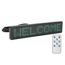 LED Matrix Panel Remote Control Programmable Scrolling LED Sign for Store Car Bar Hotel Z741G Green