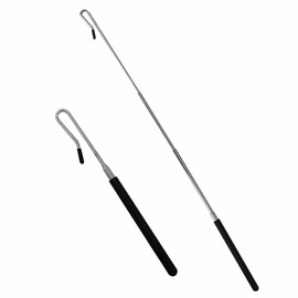 1 Pack Adjustable Arm Control Rod, 21.42 Inch Telescopic Puppet Handle Stick, Black Plastic Puppet Rod for Hand, Ventriloquist Accessories for Small and Large Puppets