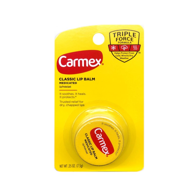Carmex Lip Balm Pot, Original, 0.25 ounce (Pack of 3)