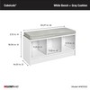 ClosetMaid 1631 Cubeicals 3-Cube Storage Bench, White with Gray Cushion
