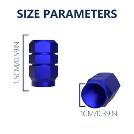 BOROLA Car Tire Valve Stem Caps with Hexgon Style(Blue, Pack of 5)