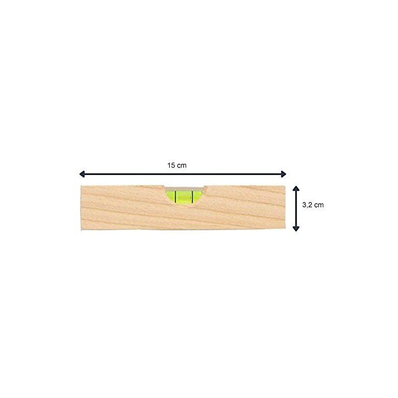 teemando® Brand Mini Spirit Level 15 cm Ash Wood Level
