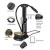 SagaSave Bike Floor Pump with Pressure Gauge and Non-Slip Pedals,