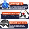 Llamaviva 90,000 BTU Portable Propane Burner Stove Cast Iron Single