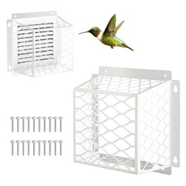 Bird Screen for Dryer Vent - 2 White Metal Grilles for 3-4 inch Dryer Vent and Bathroom Extractor Fans - 7.2 x 7.2 x 5 inch Air Cage, Bird Protection