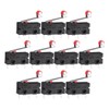 10 Pieces Micro Momentary Hinge Roller Lever Arm SPDT Micro