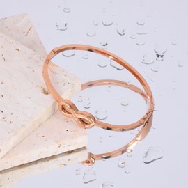JJDreams Infinity Ladies Bracelet Boho Infinity Love Bracelet Elegant Bangle,Rose Gold