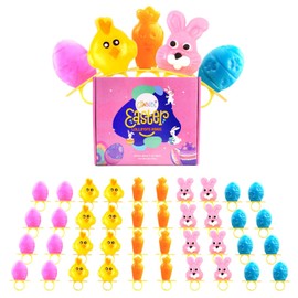 Easter Ring Lollipops Kids,Suckers Individually Wrapped Bulk for Tailgates,Easter Candy Lollipops Birthday Party Favors Suckers,40 Count