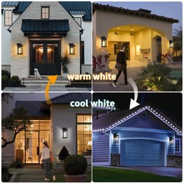 AEQ Solar Wall Lights Outdoor, Solar Wall Sconce with 3 Lighting Modes & Motion Sensor, Waterproof Porch Light with Clear Panel for Garage Porch Yard Front Door 5.8 x 5.8 x 13.58 in