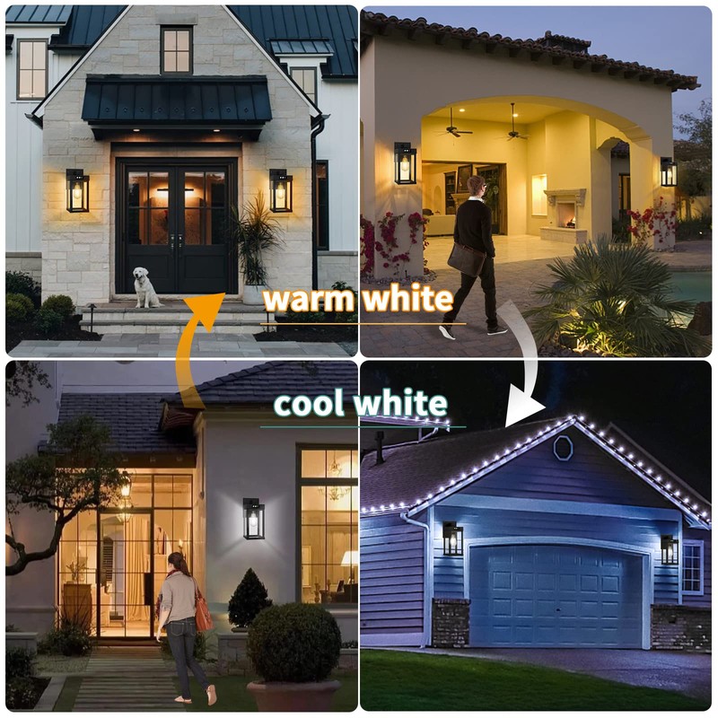 AEQ Solar Wall Lights Outdoor, Solar Wall Sconce with 3