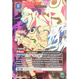 Union Arena TCG Jujutsu Kaisen Sukuna Alternate Art Foil Trading Card