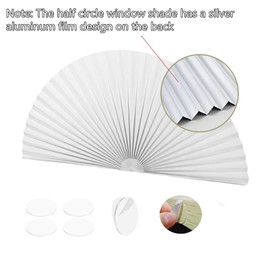Half Round Window Shade,Full Blackout Blinds,Arch Window Shades Half Circle Non-Woven Fabric Self Adhesive Cordless Window Decoration Easy to Install