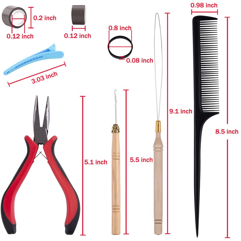 Duufin Micro ring extensions set with 500 dark blonde micro