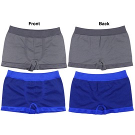 ToBeInStyle Boy’s Pack of 6 Seamless Boxer Briefs - Simple Thin Stripes - Small