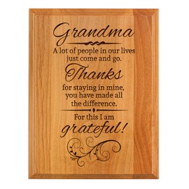 Grandma Gifts Thanks for Staying in My Life for Grandma 7x9 Oak Wood Engraved Plaque Wood