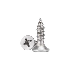 #4 x 3/8'' Wood Screws, Stainless Steel Flat Small Screws, Tiny Screw, Phillips Drive Countersunk Head Self-Tapping Screw, Suitable for Indoor and Outdoor, M3x10mm, 150Pcs