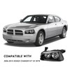 TUSDAR Halogen Headlight Assembly Set Replacement for 2006-2010 Dodge Charger
