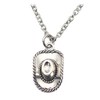925 Sterling Silver Plated Cowboy Hat 3D Cap Charm Pendant