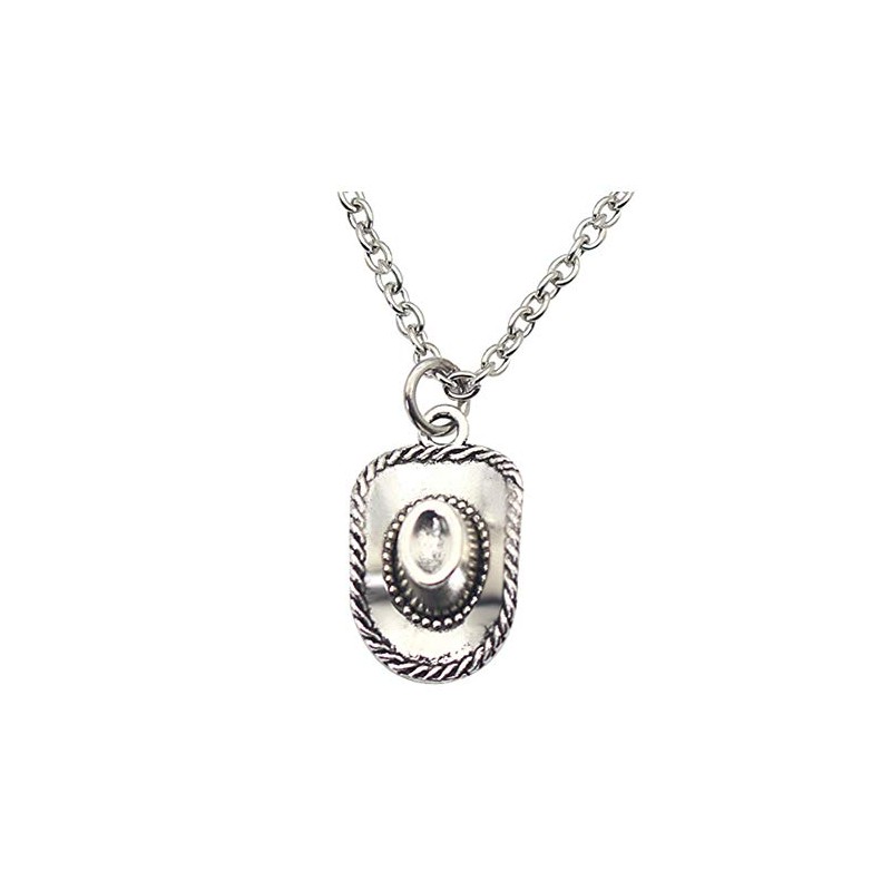925 Sterling Silver Plated Cowboy Hat 3D Cap Charm Pendant