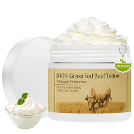 Beef Tallow, Beef Tallow for Skin, Beef Tallow for Face, Grass Fed Beef Tallow, Organic Beef Tallow Balm for Face Moisturizer for All Purpose Balm, Na