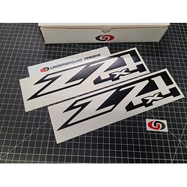 Z71 4X4 Decals (2-Pack) Bedside Fender Stickers Fits 2014-2022 Silverado Sierra 1500 2500 3500 HD Select Color: (Matte Black)