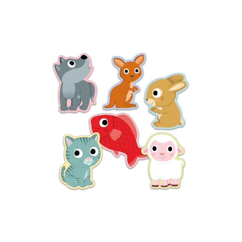 DJECO 35063 Little Mime Animals Card Games, Blue