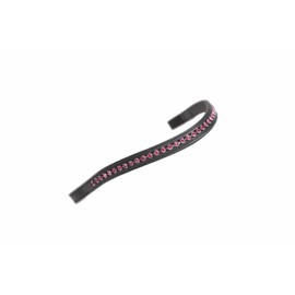 Shires Velociti GARA Large Diamante Browband - Black/Pink Cob