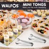 Walfos Mini Tongs - 12 Pack Small Serving Tongs, 4.25