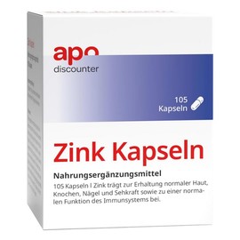 Apodiscounter Zinc Capsules 10 mg Pack of 105