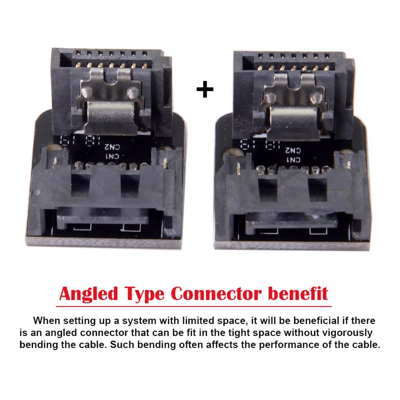 CY Adapter 2pcs/lot SATA 7Pin Male to SATA 7pin Female