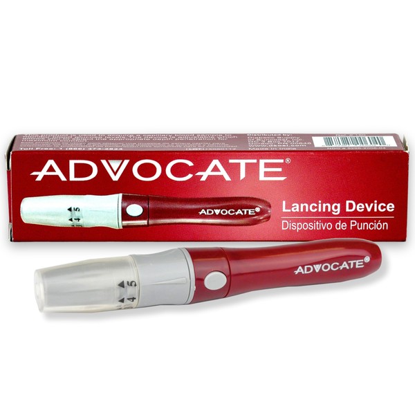 Advocate Lancing Device, Easy-to-Use Lancet Device for Diabetes Testing, Engineered