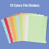 File Dividers A4, 10 Pack 10 Part Folder Dividers Coloured