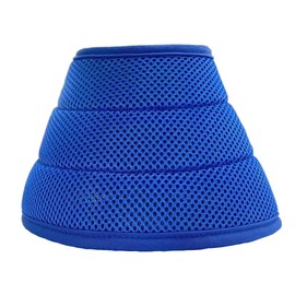 Dog Cone Collar, Adjustable Soft Recovery Collar for Dogs, Breathable Anti-Bite Neck Cone, Pet Surgery Collar, Prevents Licking & Scratching, Lightweight & Soft (Blue&Green, S (23-27cm)