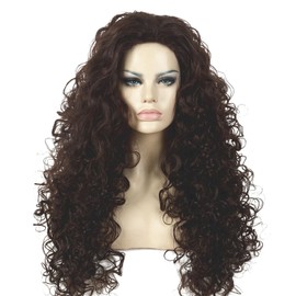 Wiginway Long Curly Afro Dark Brown Synthetic Wig Women's Wigs (2-33)