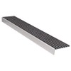Stair Nosing, Black, 48in W, Extruded Alum
