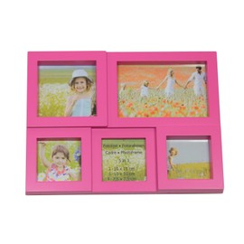 Northlight Multi-Sized Puzzled Photo Picture Frame Collage Wall Decoration, 11.5", Pink