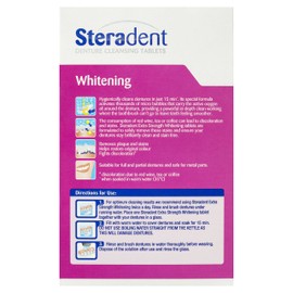 Steradent Whitening Denture Cleanser Tablets (Pack of 48)