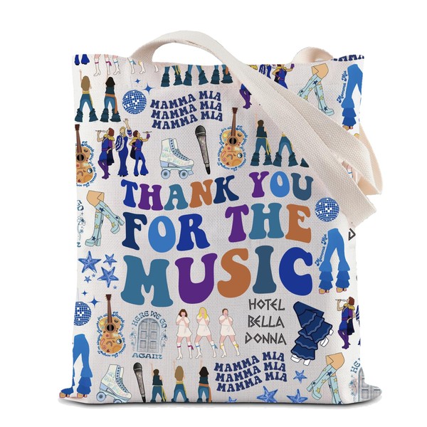 BAUNA Dancing Queen Tote Bag Thank You For The Music