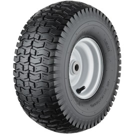 15x6.00-6 Lawn Mower Tires, 4 Ply Tubeless Lawn Mower Tires 15x6x6, Front Lawn Tractor Tires, 3” Offset Hub Long with 3/4” Bushings Garden Tire for Riding Lawn Mower by Cubesprings -1Pack