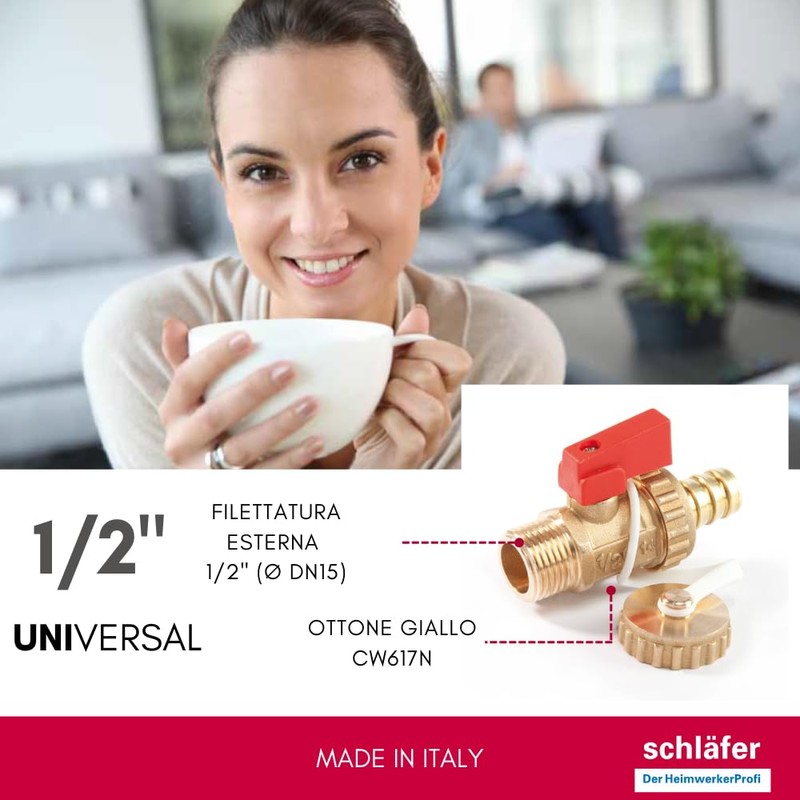 Schläfer 704410 | ITAP 1/2" Boiler Drain Ball Valve with