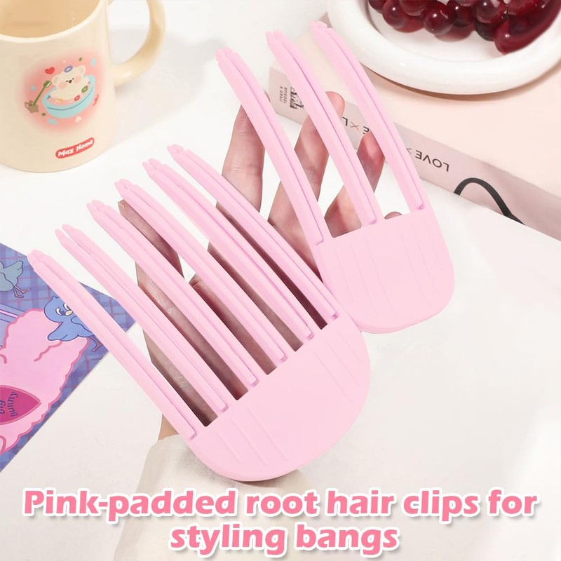 2PCS Wind Shaping Styling Combs for Fluffy Bangs,No-Trace Curly Hair